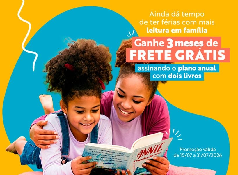 Clube Quindim - Banner principal do clube de livros infantis