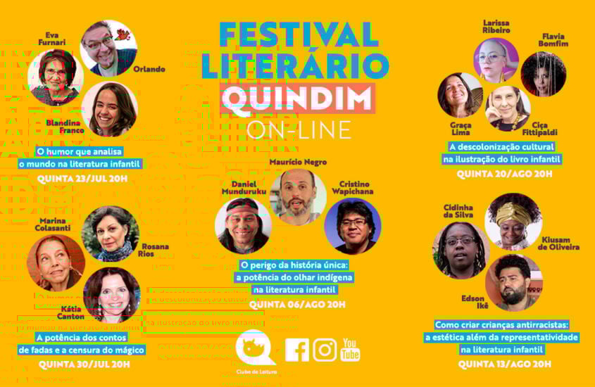 Festival Literário Quindim On-line: confira a programação