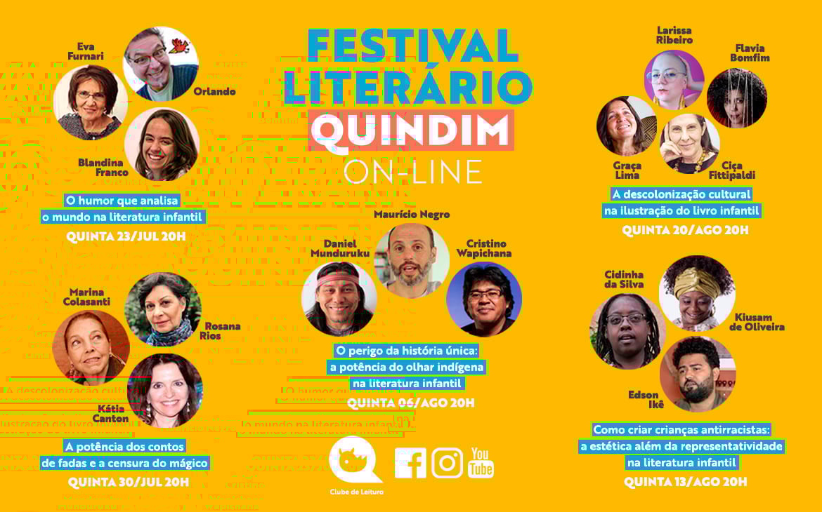 Festival Literário Quindim Online confira a programação Revista Clube Quindim
