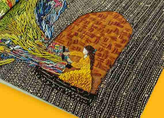 Personagens femininas veja 7 livros que os pequenos precisam conhecer_meio. Imagem do livro A moça tecelã