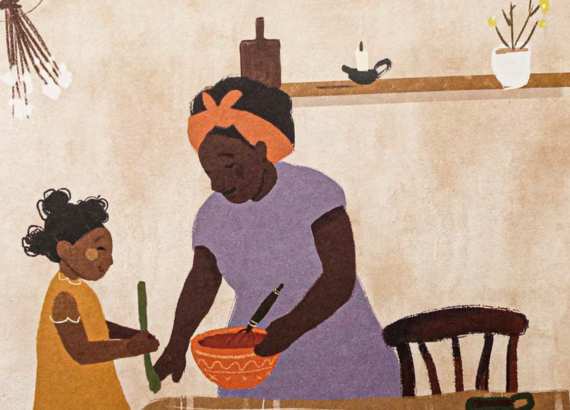 9 personagens negras da literatura infantil que voce precisa conhecer meio. Imagem do livro Os dengos na moringa de Voinha
