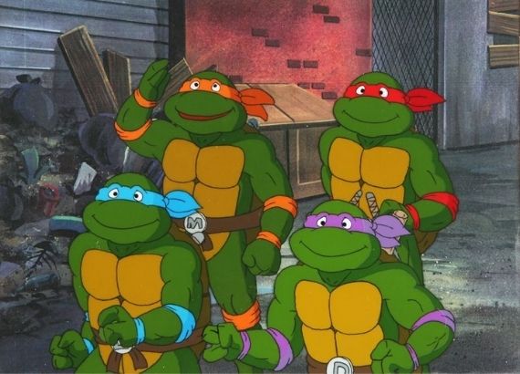 Desenhos dos anos 80. As tartarugas ninjas