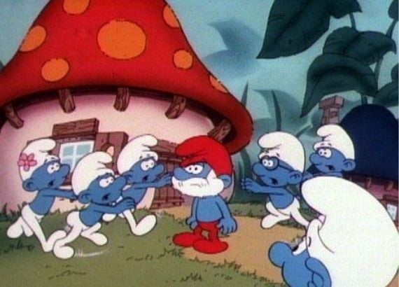 Melhores desenhos dos anos 80. Os smurfs