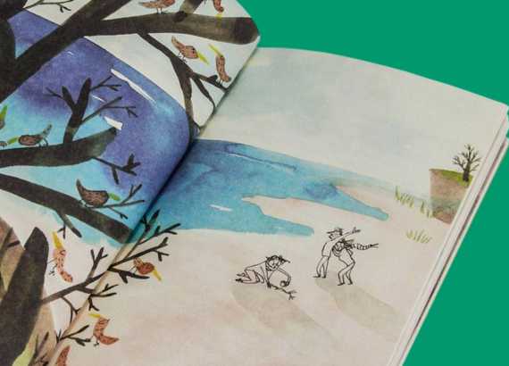 7 livros infantis premiados que foram lançamentos exclusivos do Clube Quindim. Livro "A praia dos inúteis", de lex Nogués e Bea Enríquez