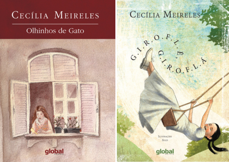12 poemas de Cecília Meireles para crianças 10 Capas dos livros Olhinhos de Gato e Giroflê, Giroflá, de Cecília Meireles