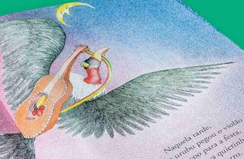 6 livros infantis sobre o folclore brasileiro para ler com as crianças_capa. Imagem do livro A festa no céu