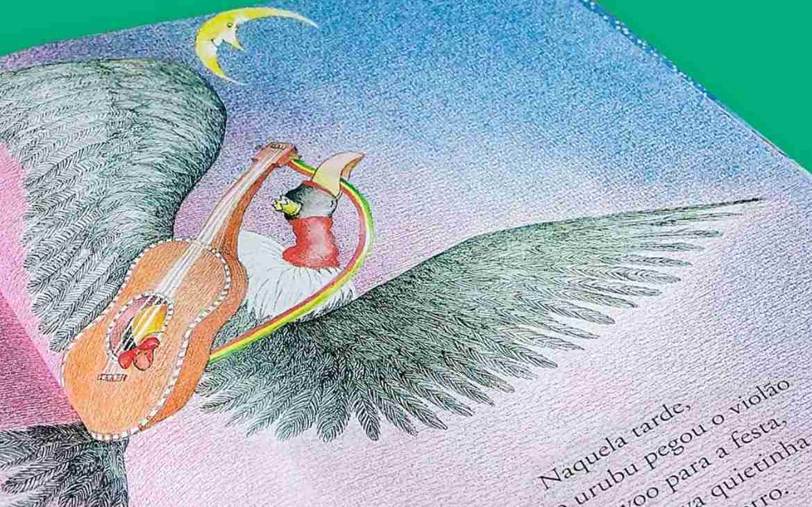 6 livros infantis sobre o folclore brasileiro para ler com as crianças_capa. Imagem do livro A festa no céu