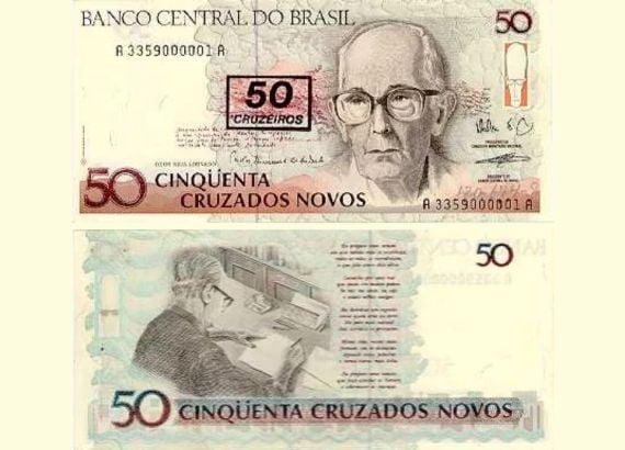 10 poemas de Carlos Drummond de Andrade para ler com crianças 7 Cédula de 50 Cruzados novos com homenagem póstuma a Carlos Drummond de Andrade