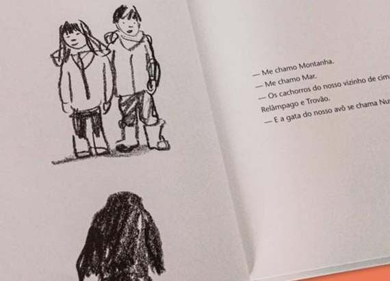 Um livro infantil pode ser sem cor_meio. Imagem do livro Rio, o cão preto