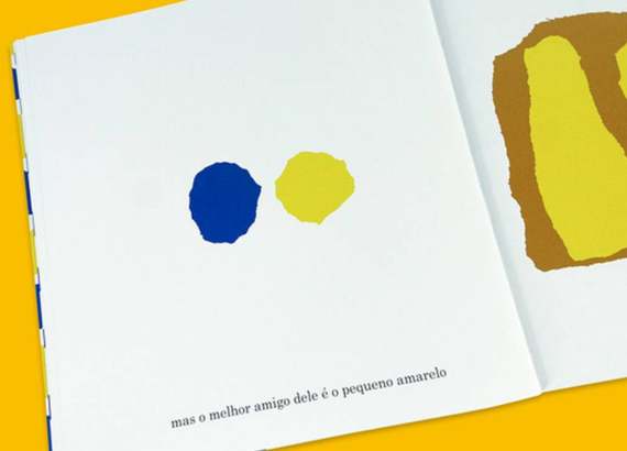 5 mentiras sobre ilustracoes em livros infantis meio. Imagem do livro Pequeno azul pequeno amarelo