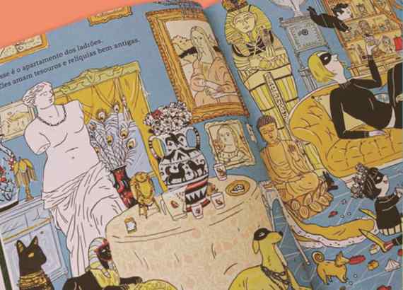 O que é um livro caça-objetos_meio. Imagem do livro Os vizinhos