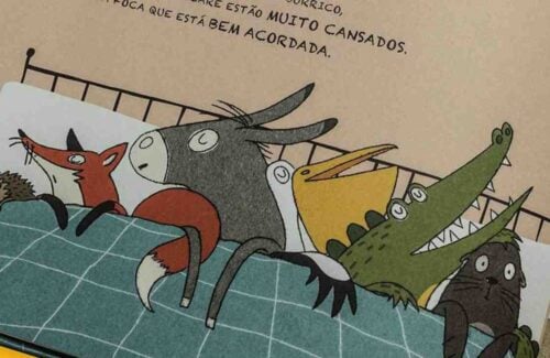 7 livros sobre a hora de dormir_capa. Imagem do livro Muito cansado e bem acordado
