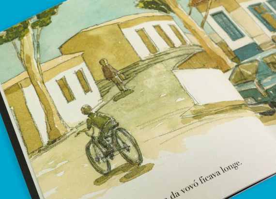 A importância do tempo no livro ilustrado 4 O tempo no livro ilustrado meio. Imagem do livro O guarda chuva do vovo de Odilon Moraes