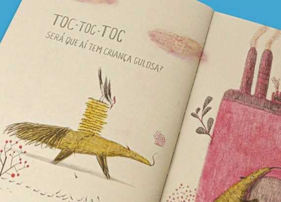 Literatura de colo_meio. Imagem do livro Tem alguém em casa