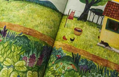livros para dar boas-vindas a primavera_capa. Imagem do livro O jardim la fora
