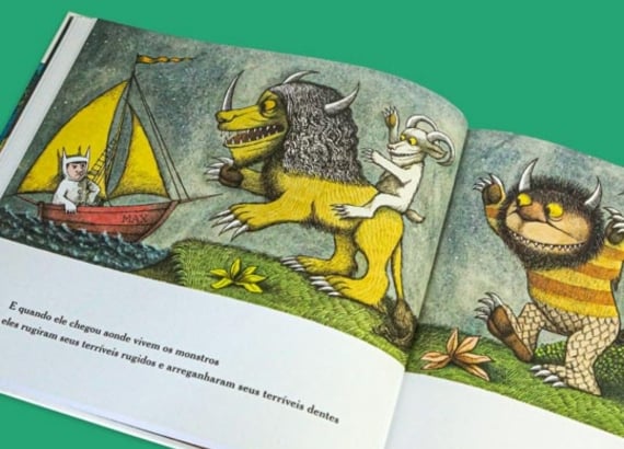 Monstros reais e inventados: quando a fantasia é um caminho para falar sobre a dor 1 Imagem do livro 'Onde vivem os monstros, de Maurice Sendak