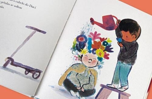 8 livros para criar meninos respeitosos e menos violentos_capa. Imagem do livro O menino com flores no cabelo